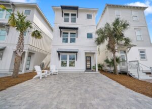The front of a Panama City Beach rental that's close to services offering jet ski rentals.